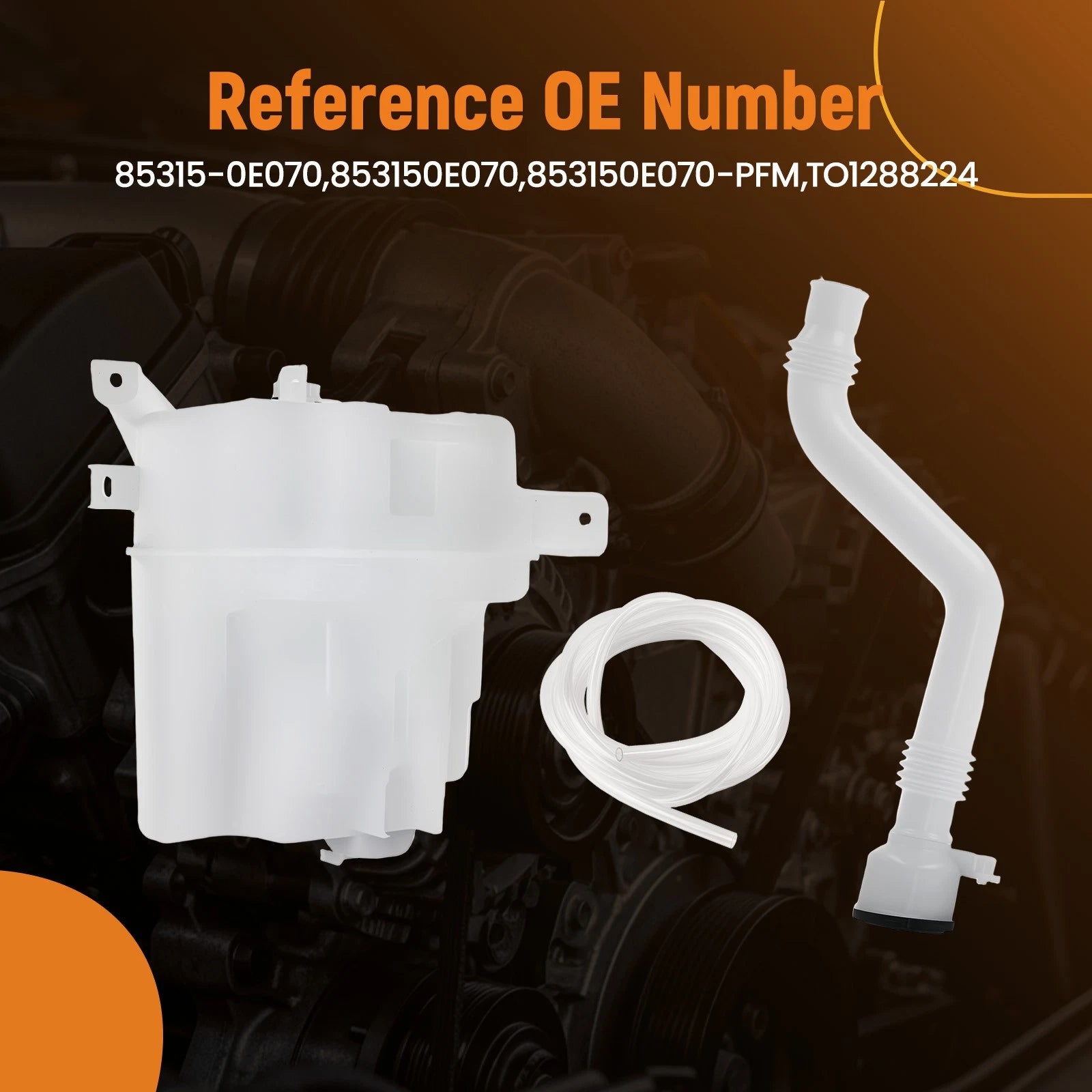 Washer Windshield Reservoir Tank for Toyota Highlander (2014–2019) TO1288224