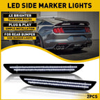 Smoked Lens LED Rear Bumper Side Marker Lights for Ford Mustang (2015–2022)