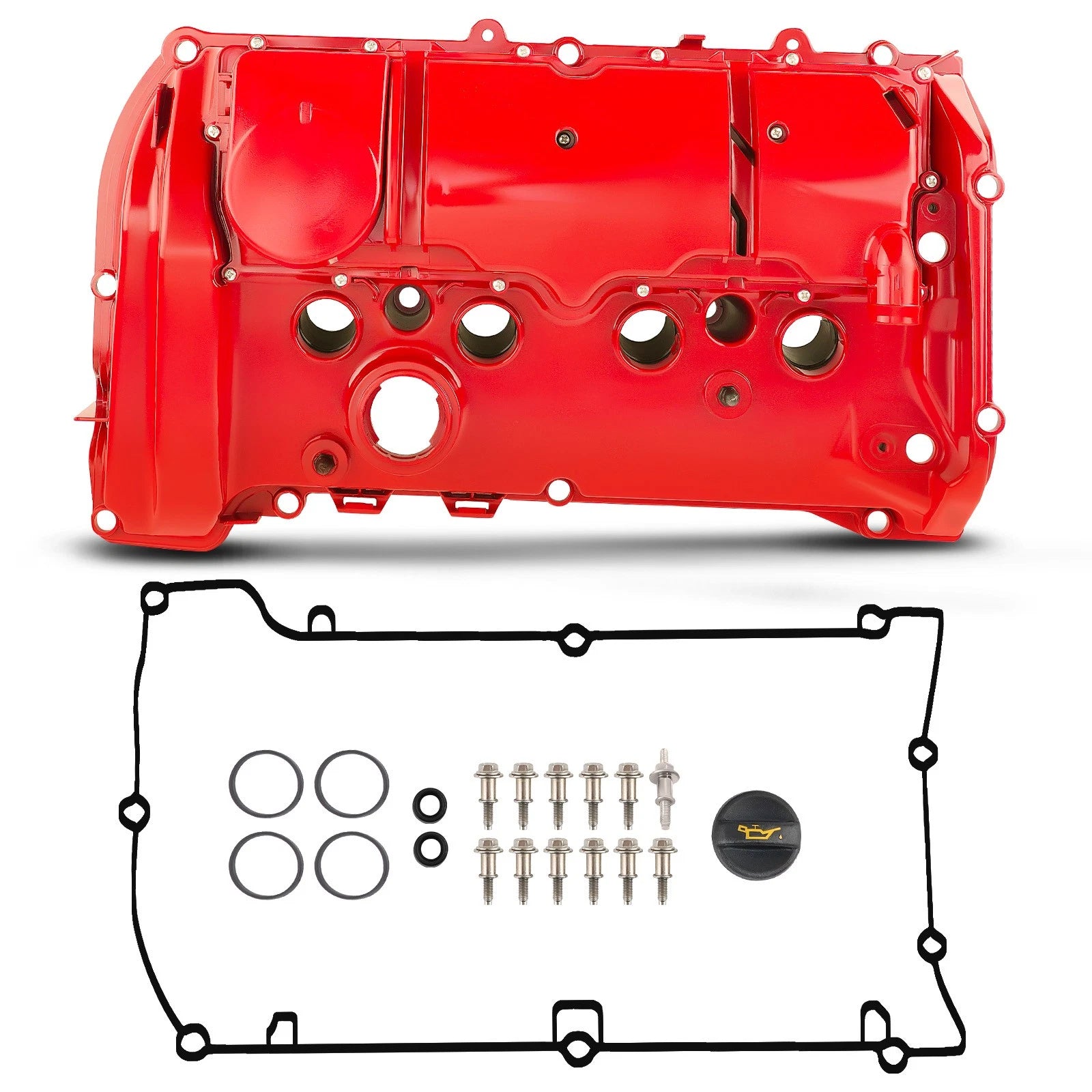 Aluminum Red Valve Cover for Mini Cooper S (2011-2016)