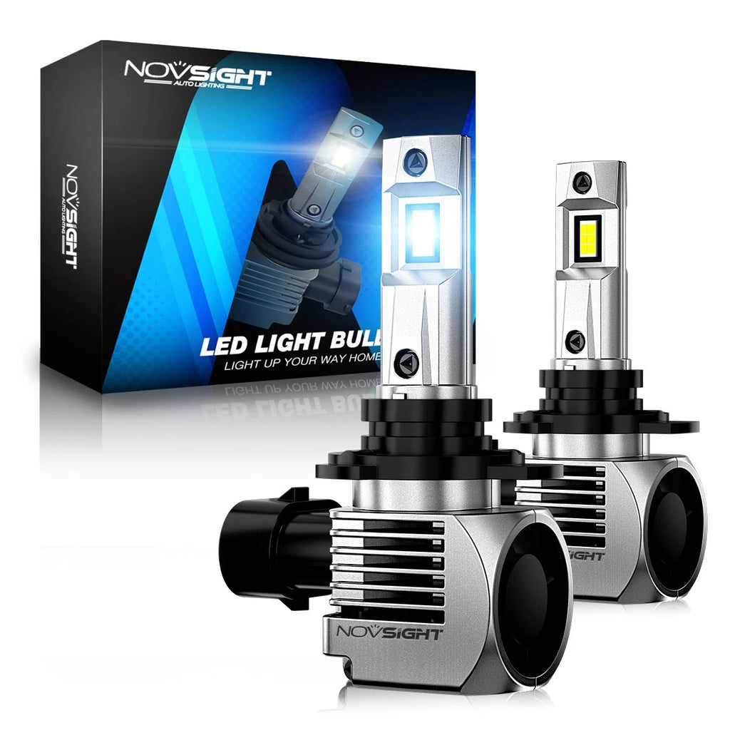 2X NOVSIGHT 9012 HIR2 LED Headlight Bulbs Kit 6500K for Hi Low Beam