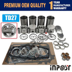 Engine Overhaul Rebuild Kit for Nissan TCM Forklifts D21 D22 (TD27 TD27T)