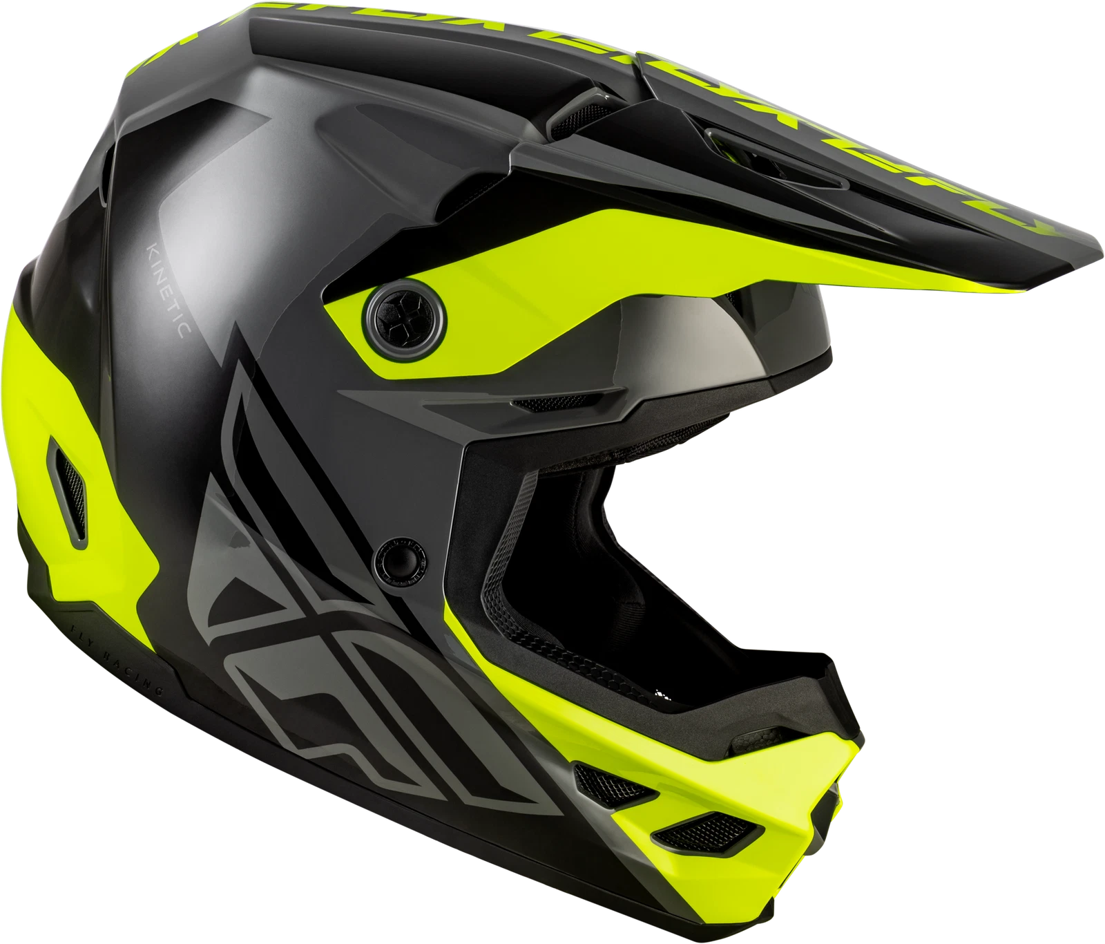 FLY Racing Kinetic Crest Helmet for Off-Road Motorcycle (Small, Grey/Black)