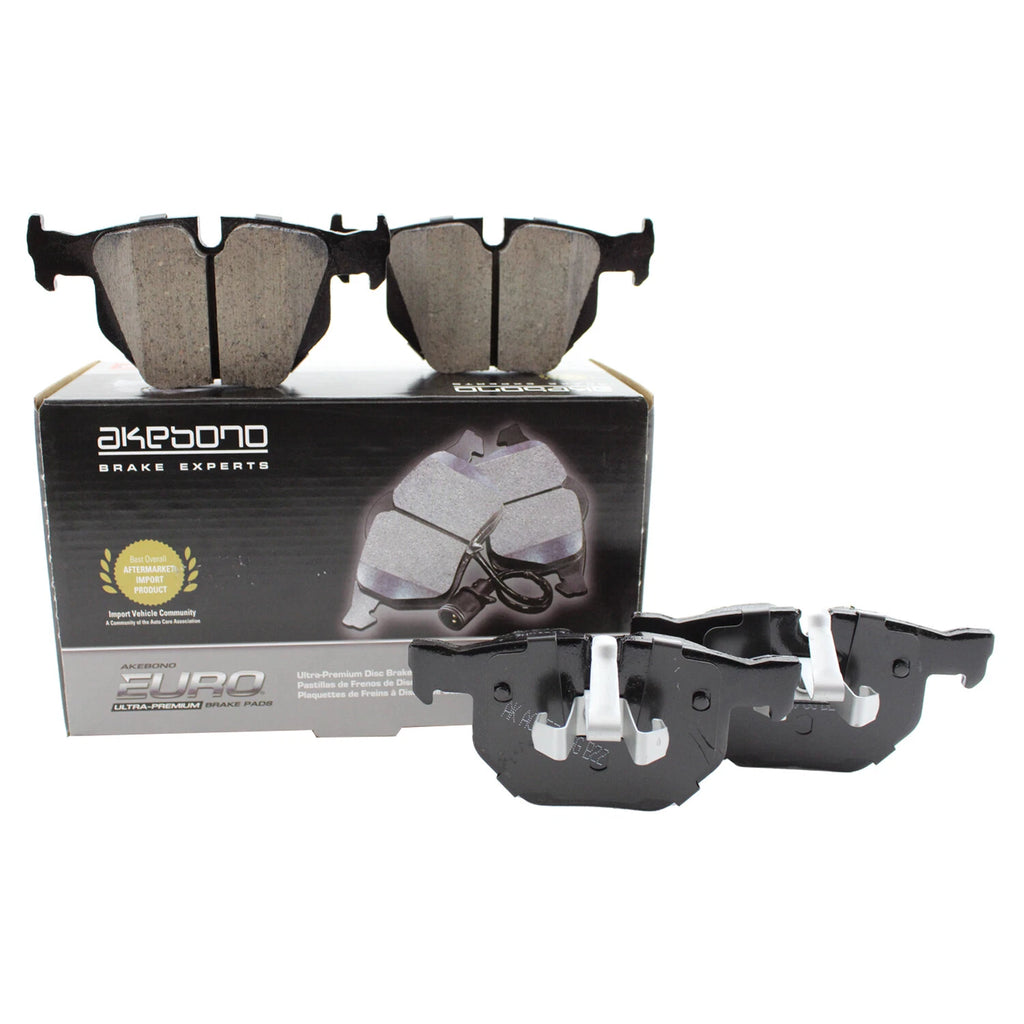 Akebono Euro Rear Ceramic Slotted Brake Pads for BMW E84 X1 E90 E92 E93 (2009–2015)
