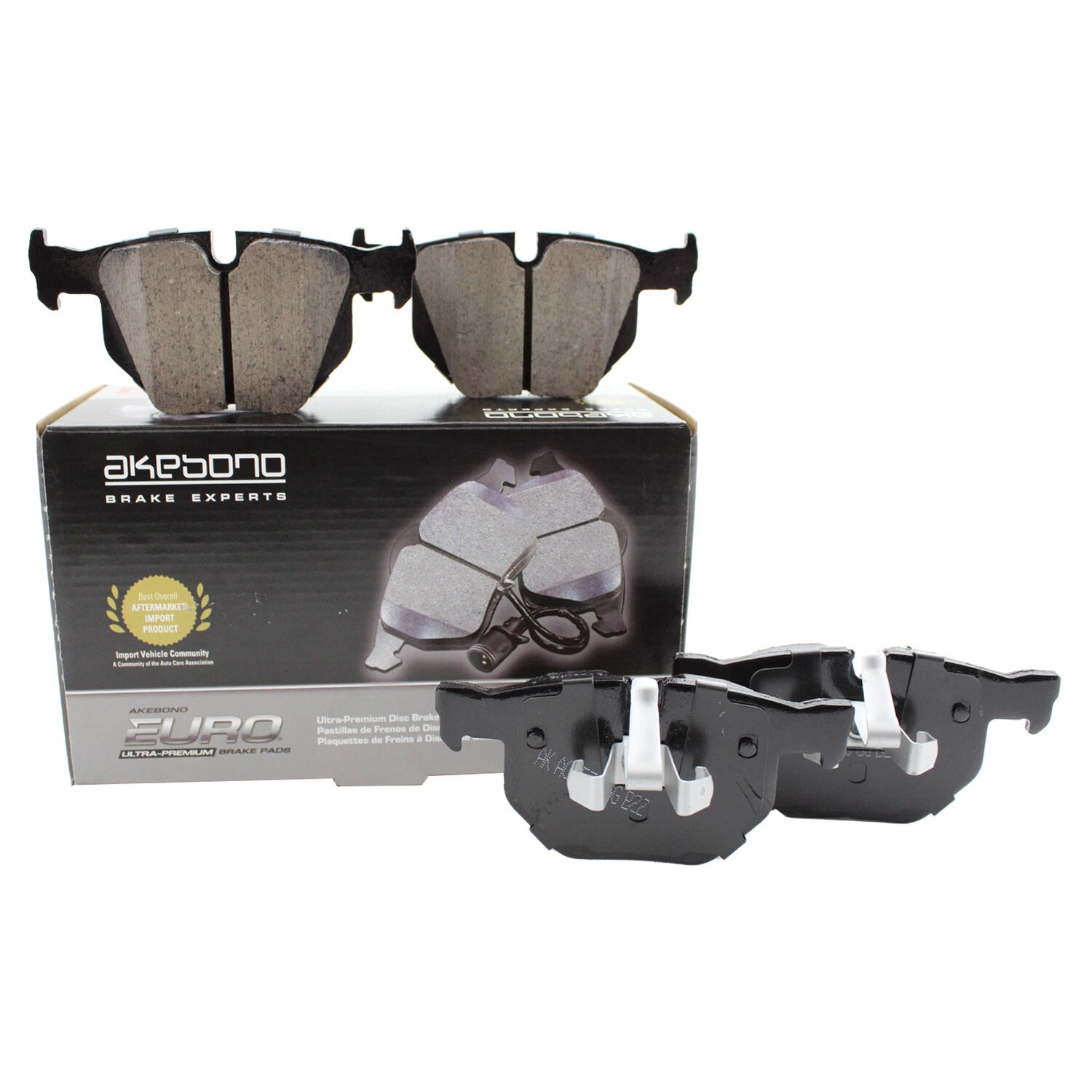Akebono Euro Rear Ceramic Slotted Brake Pads for BMW E84 X1 E90 E92 E93 (2009–2015)