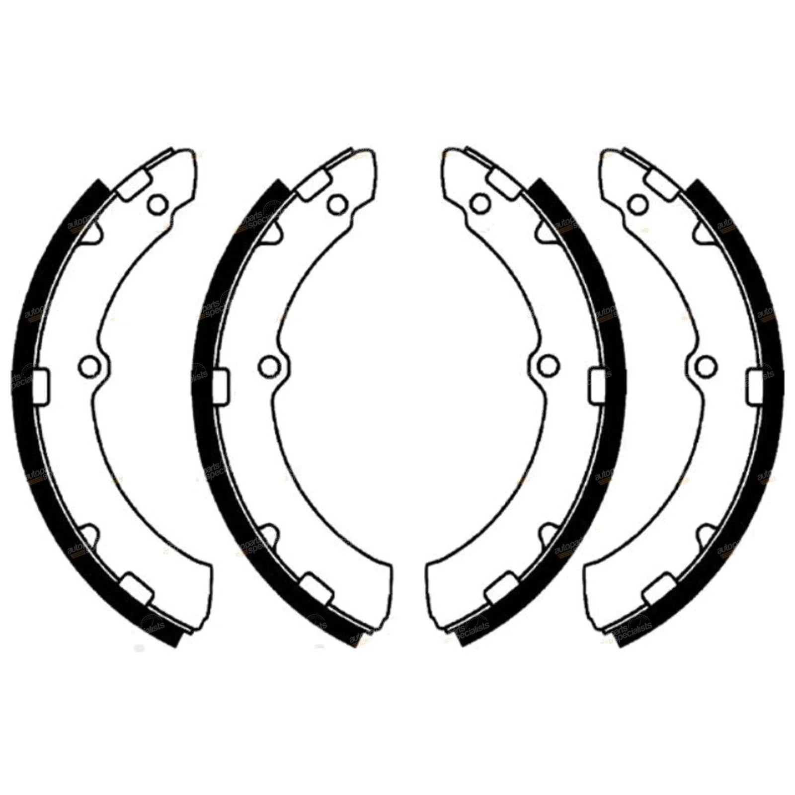 Rear Brake Shoes Set for Toyota Dyna BU100R (1995–2003)