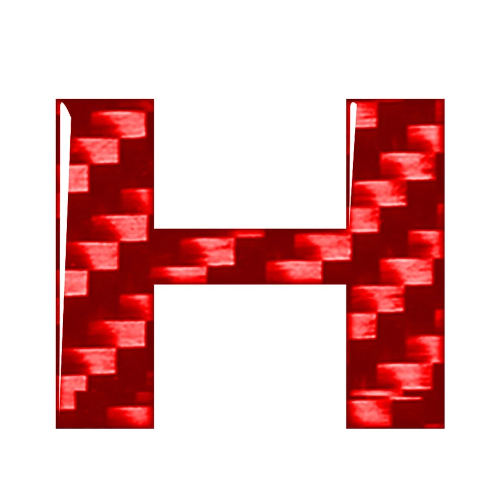 H Red Window Door Badge Emblem Decals for Car