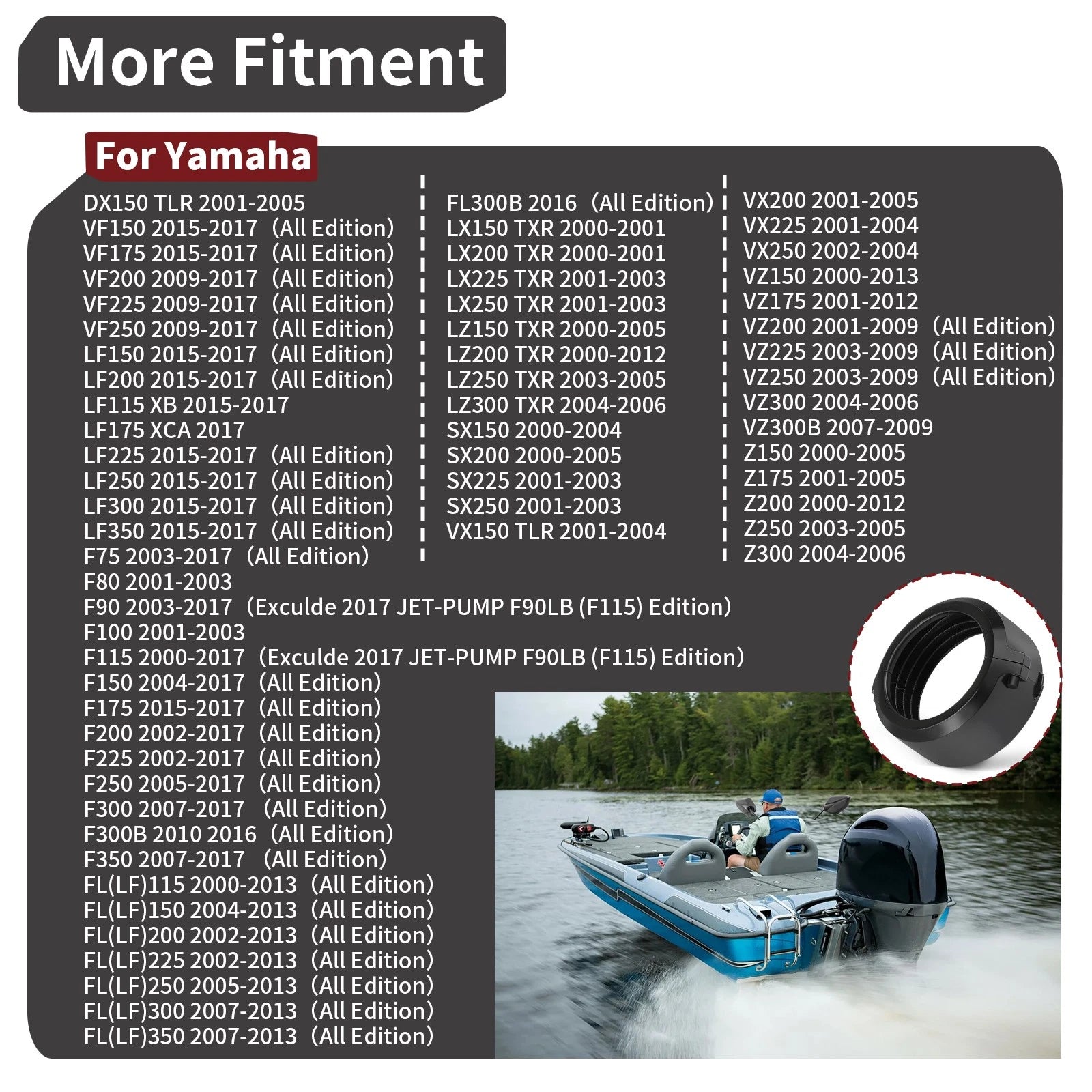 Rigging Fastener for Yamaha Outboard VF150/175/200/225/250 (2000–2023) 68F-42753-00-00