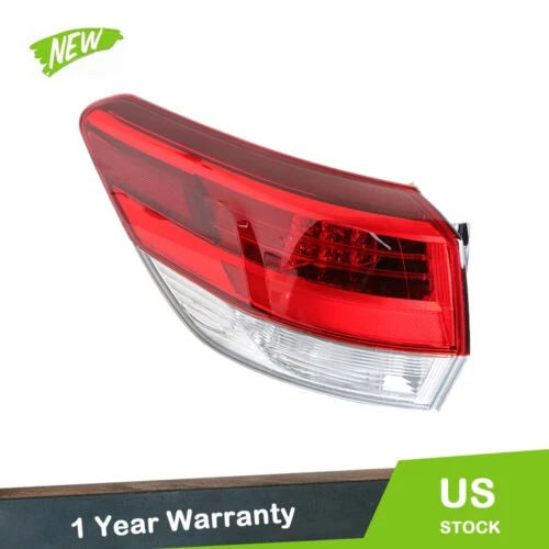 Taillights Rear LH/Driver for Toyota Highlander (2017–2019) Outer Brake Light