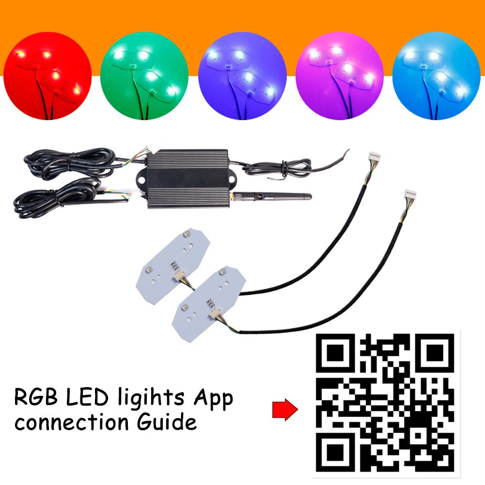 RGBW LED Multi-Color Changing Headlight DRL Accent Pair for Ford Mustang (2013–2014)