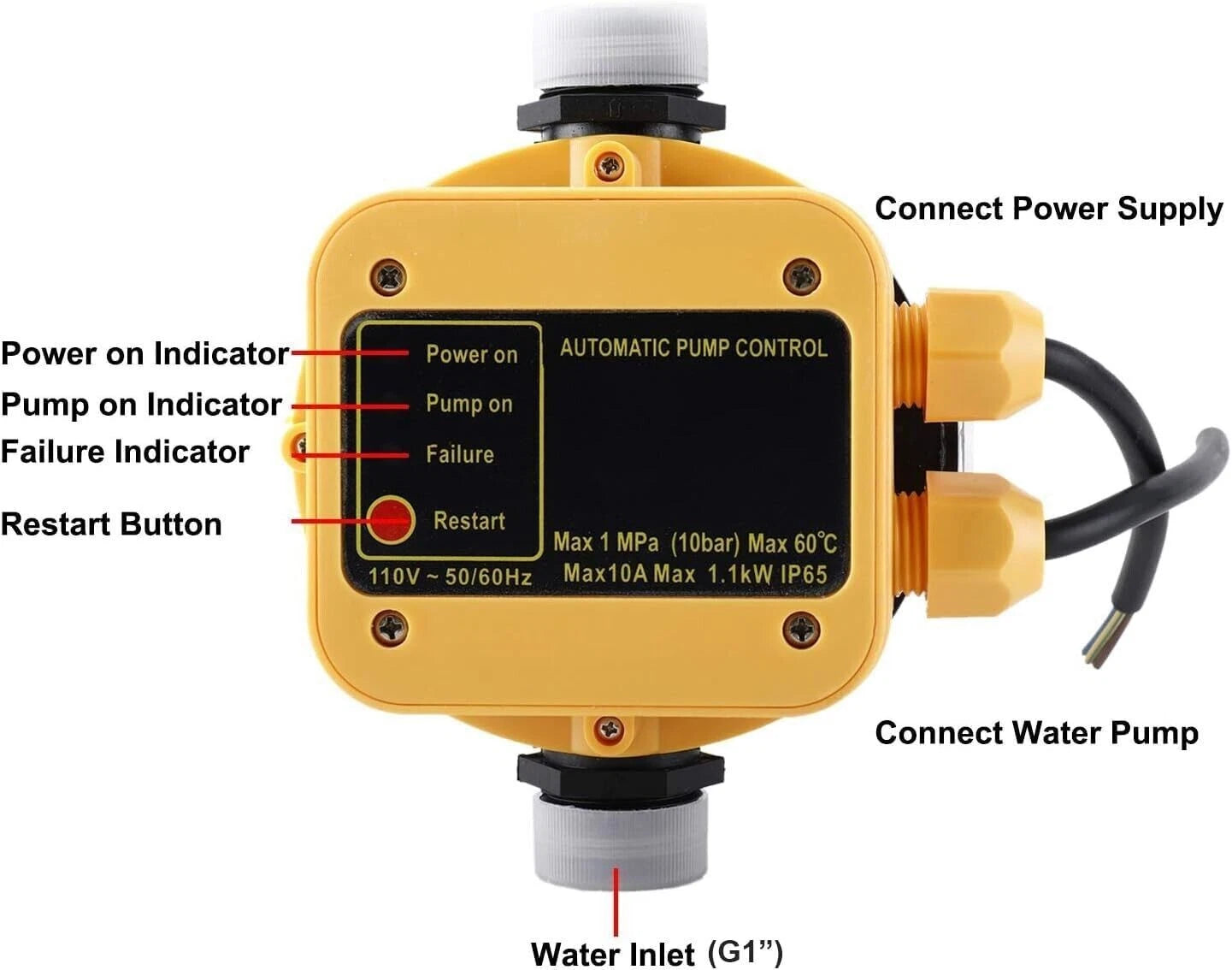 Electronic Pressure Switch for Water Pump (145 PSI)
