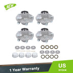 Set of 4 Galvanized Trailer Hub Kits for 2k lbs Spindle (1" or 1.0625")