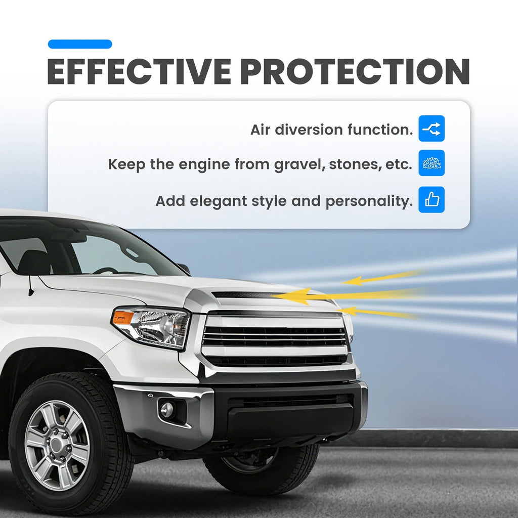 Chrome Front Upper Hood Bulge Molding for Toyota Tundra (2014–2021)