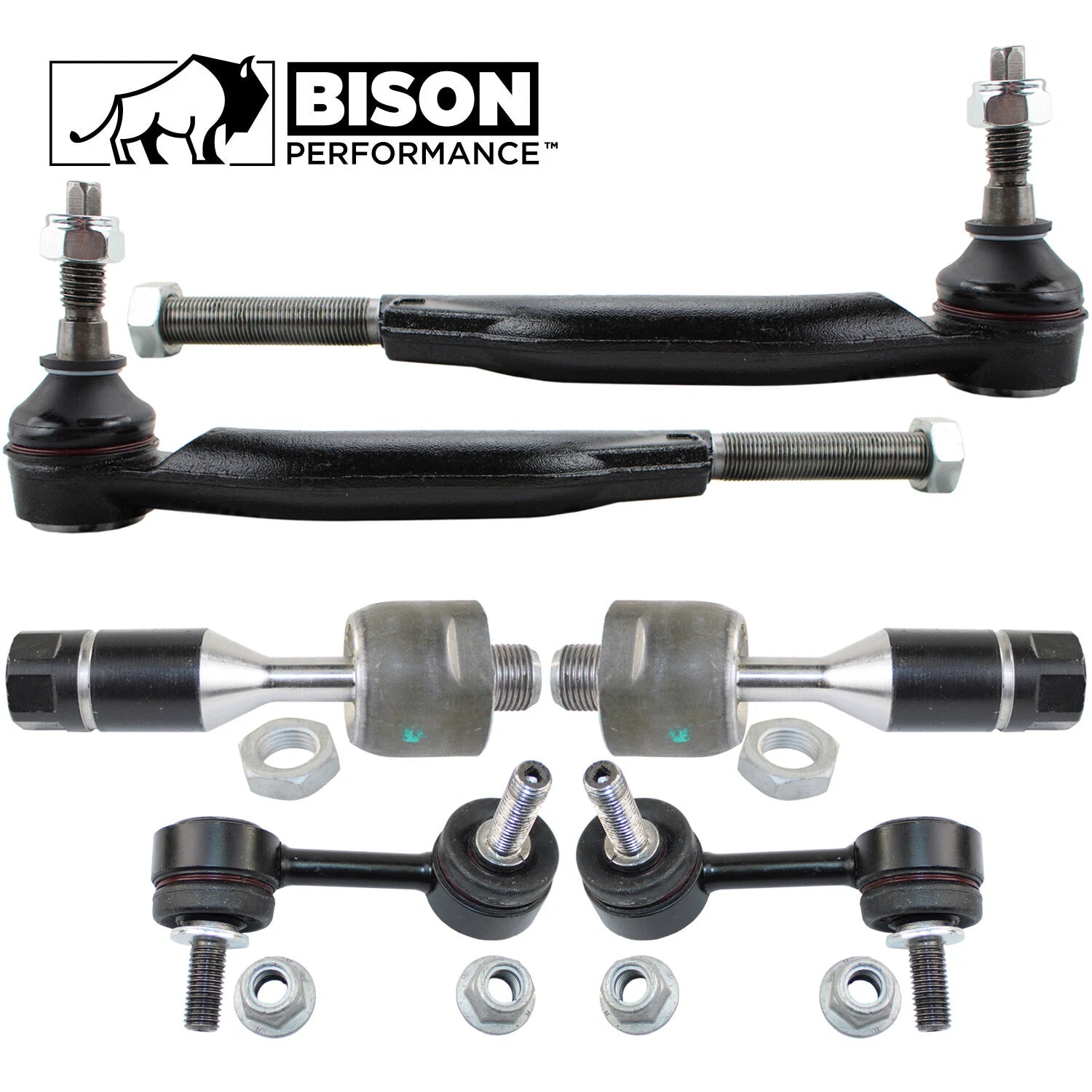 6pc Front Sway Bar Tie Rod End Kit for Chevy GMC Isuzu Olds