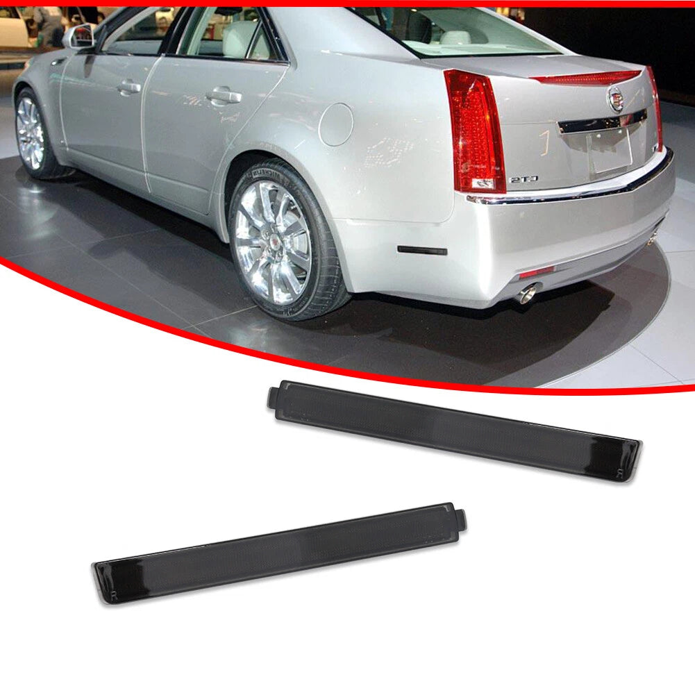 Smoked Rear Bumper Side Marker Light Reflectors for Cadillac CTS (2008–2013)