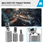 3Pcs Universal Joint Socket Set for Various Makes and Models