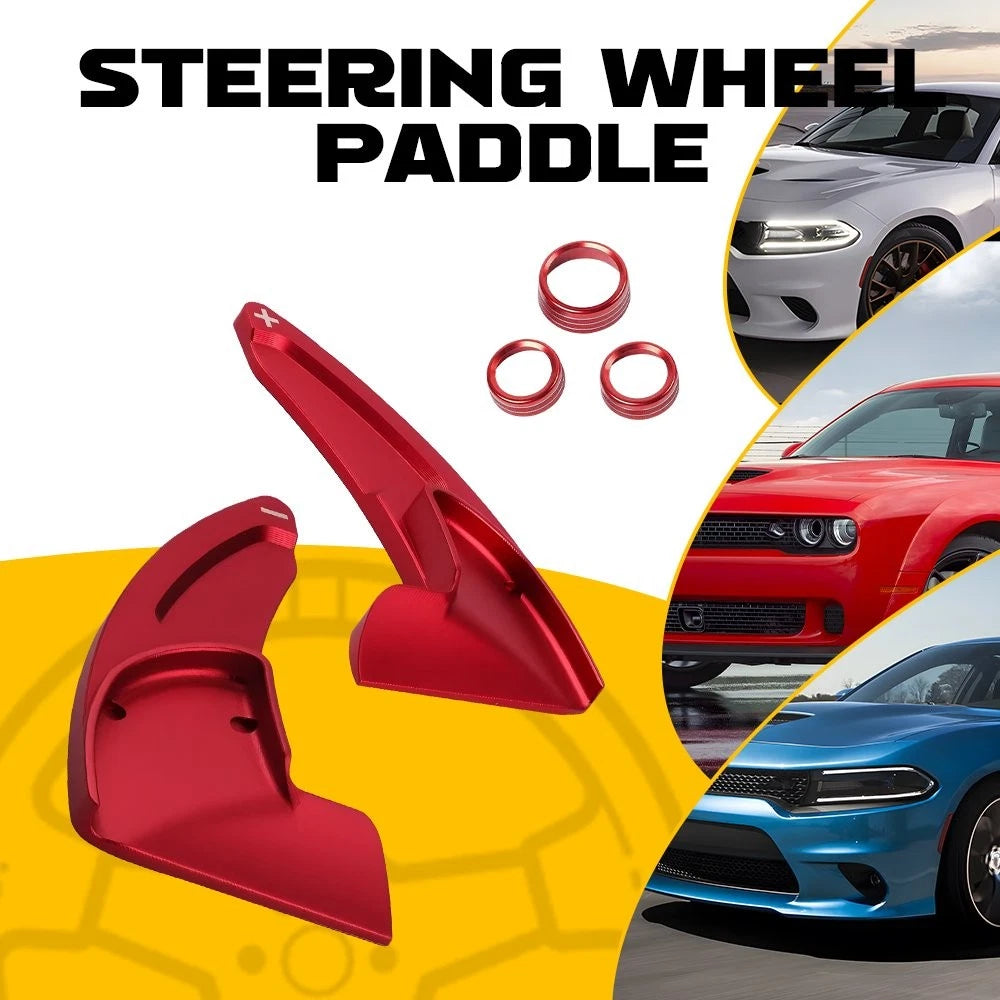 Steering Wheel Shift Paddle AC Switch Knob Trim for Challenger Charger (2015–2021) EPY