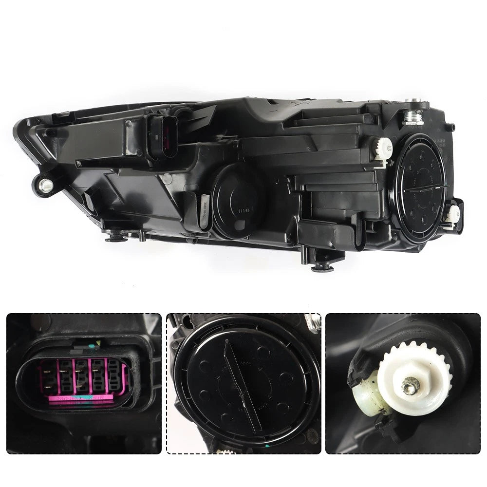 Headlight for Volkswagen Jetta (2011–2018) Black Left Driver Side