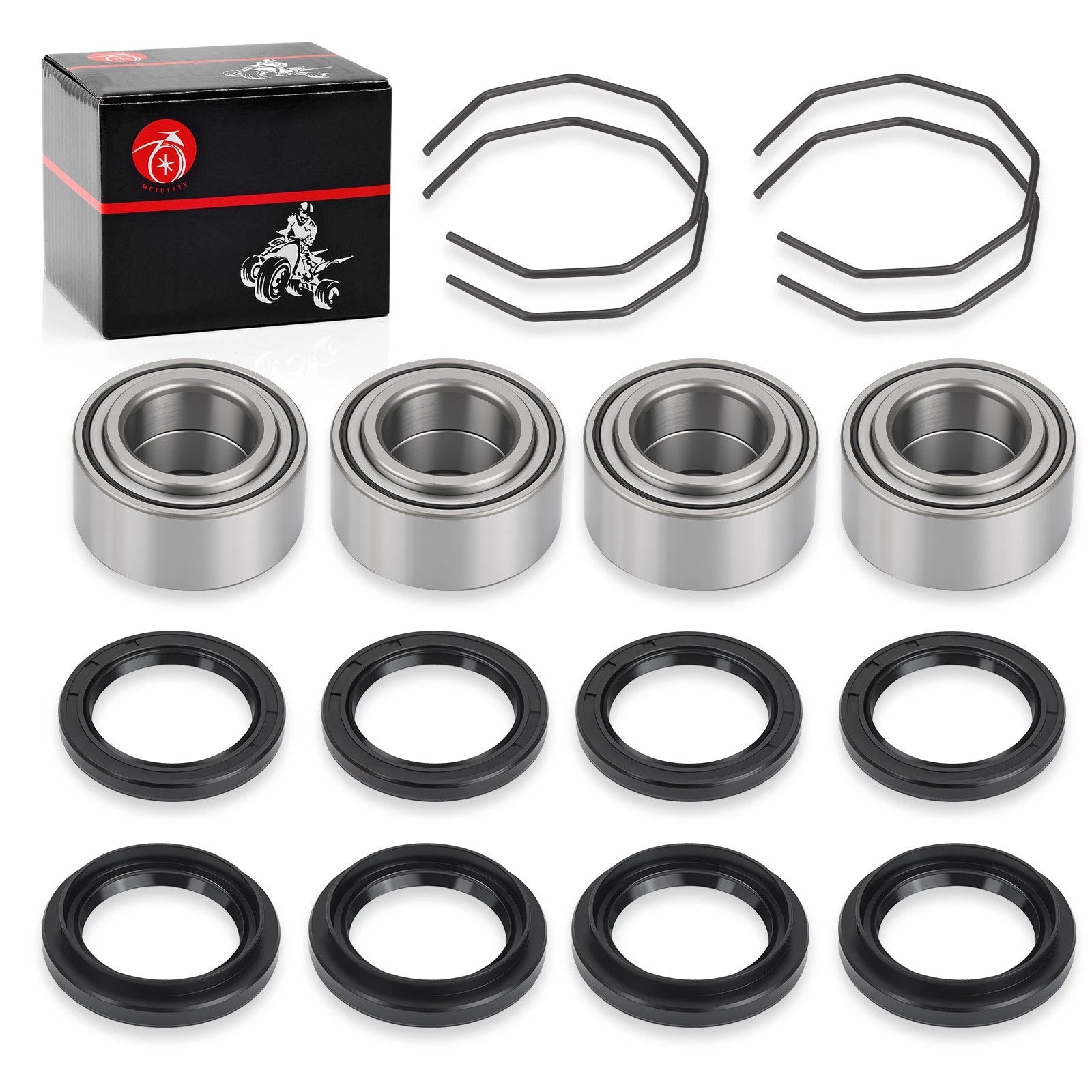Front Rear Wheel Bearing Seal Kit 0423-034 for Arctic Cat 400 500 (2002–2004)