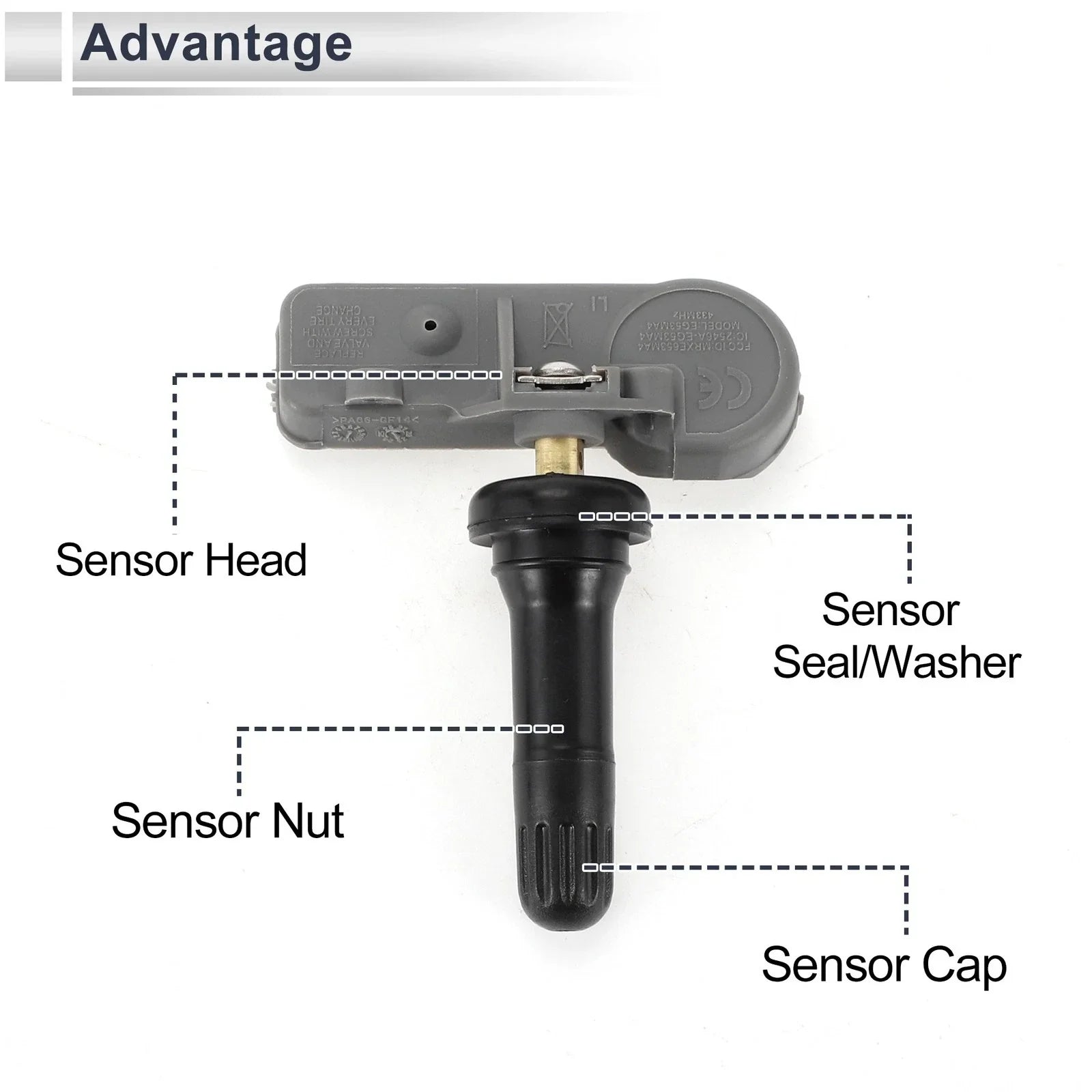 Tire Pressure Sensor 433Mhz for Dodge Charger (2011-2014) 1 x Unit