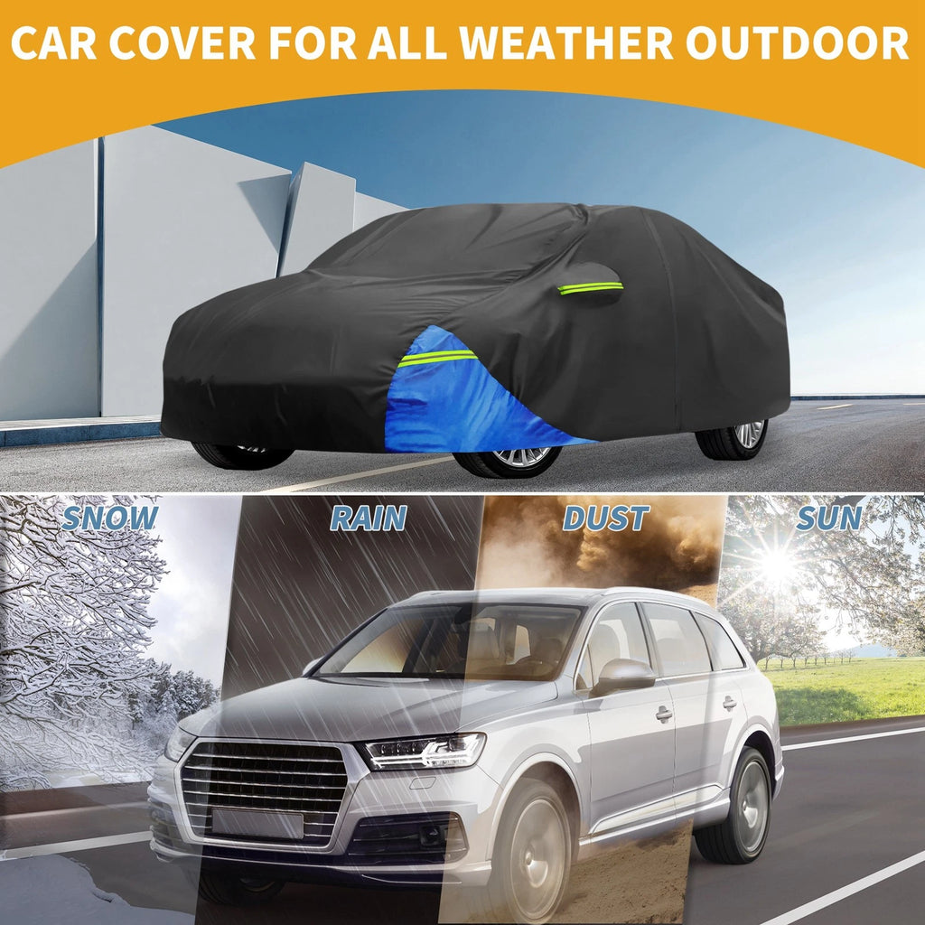 Waterproof Car Cover for Toyota Camry (Oxford Cloth, Black/Blue)