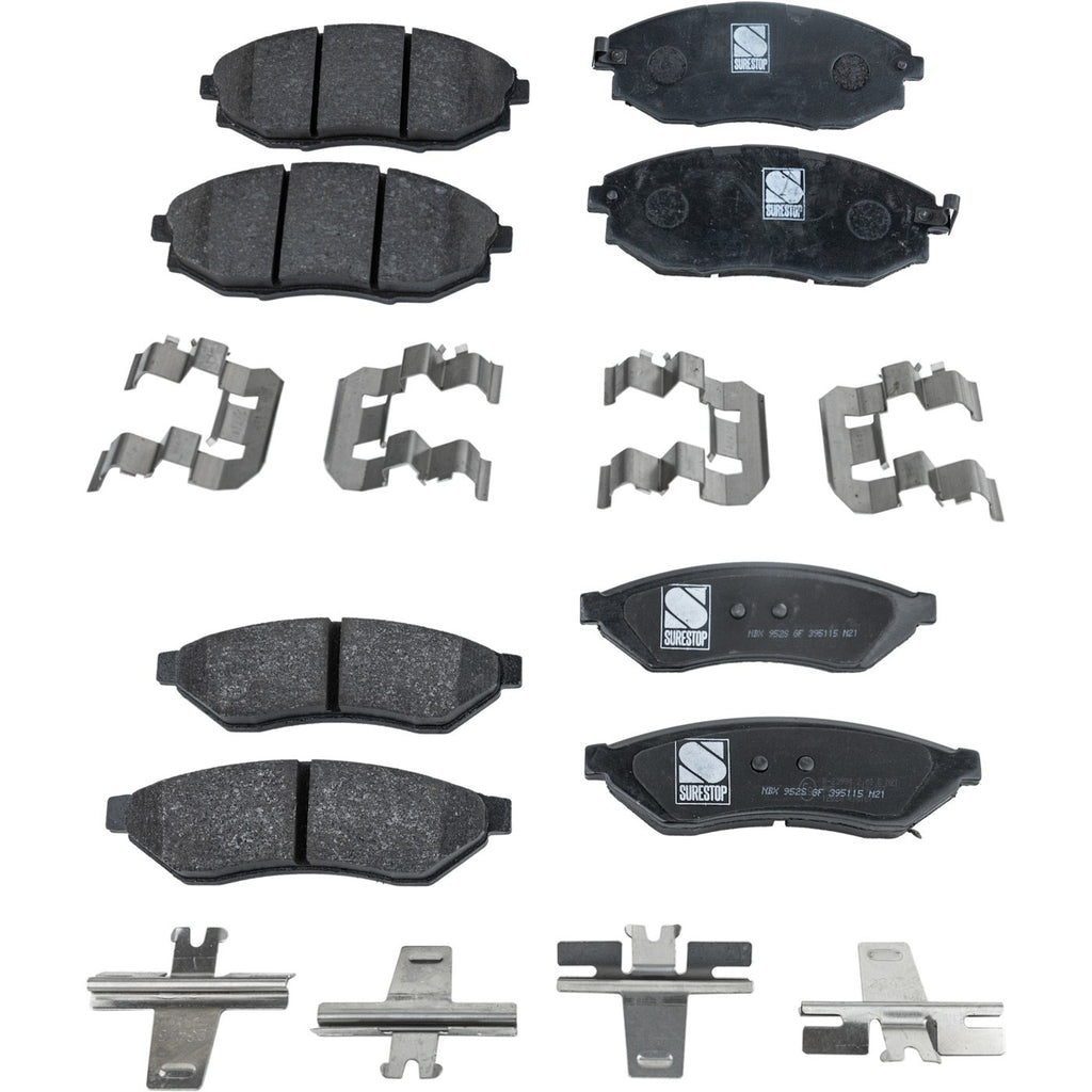 Set of 4 NAO Brake Pads for Suzuki Verona, Epica (2004–2006)