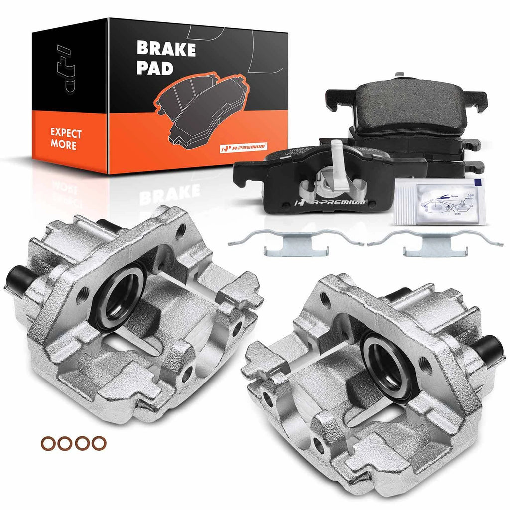 Pair Rear Brake Caliper & Ceramic Brake Pad for Ford Expedition (2003–2006)