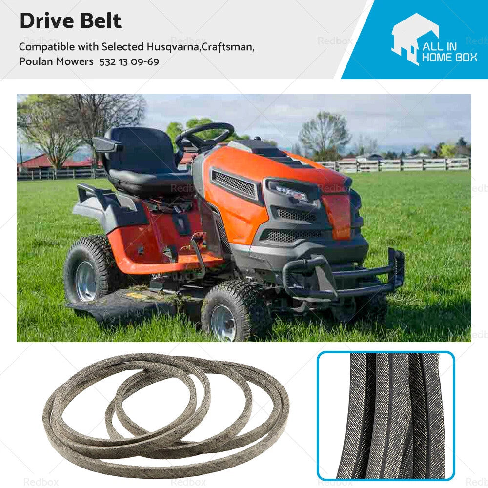 Drive Belt 532 13 09-69 for Husqvarna Craftsman Poulan Mowers