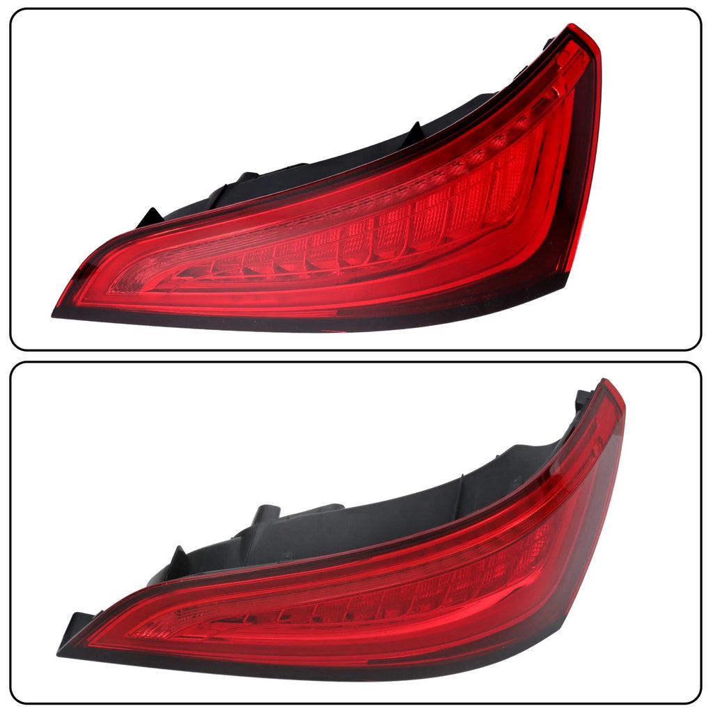 LED Tail Light Assembly for Audi Q5 (2013–2017) Right Side Chrome Red Lens