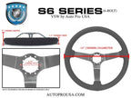 Leather Steering Wheel 14 Inch Solid 3 Spoke Replacement for GM (2005–2015)
