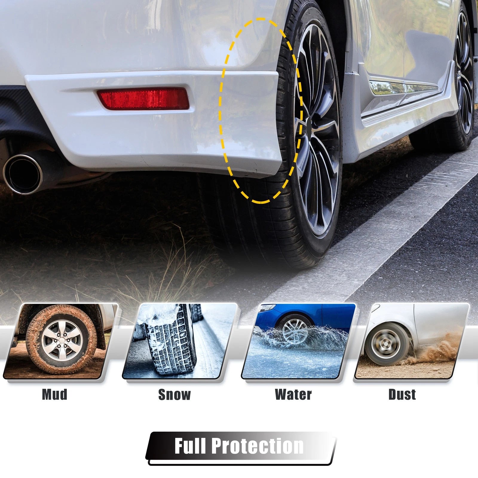 Mud Flaps Splash Guards for Toyota Corolla Sedan (2020–2023)