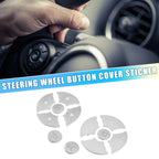 12X Steering Wheel Button Covers for Mercedes-Benz (ABS Silver Tone)