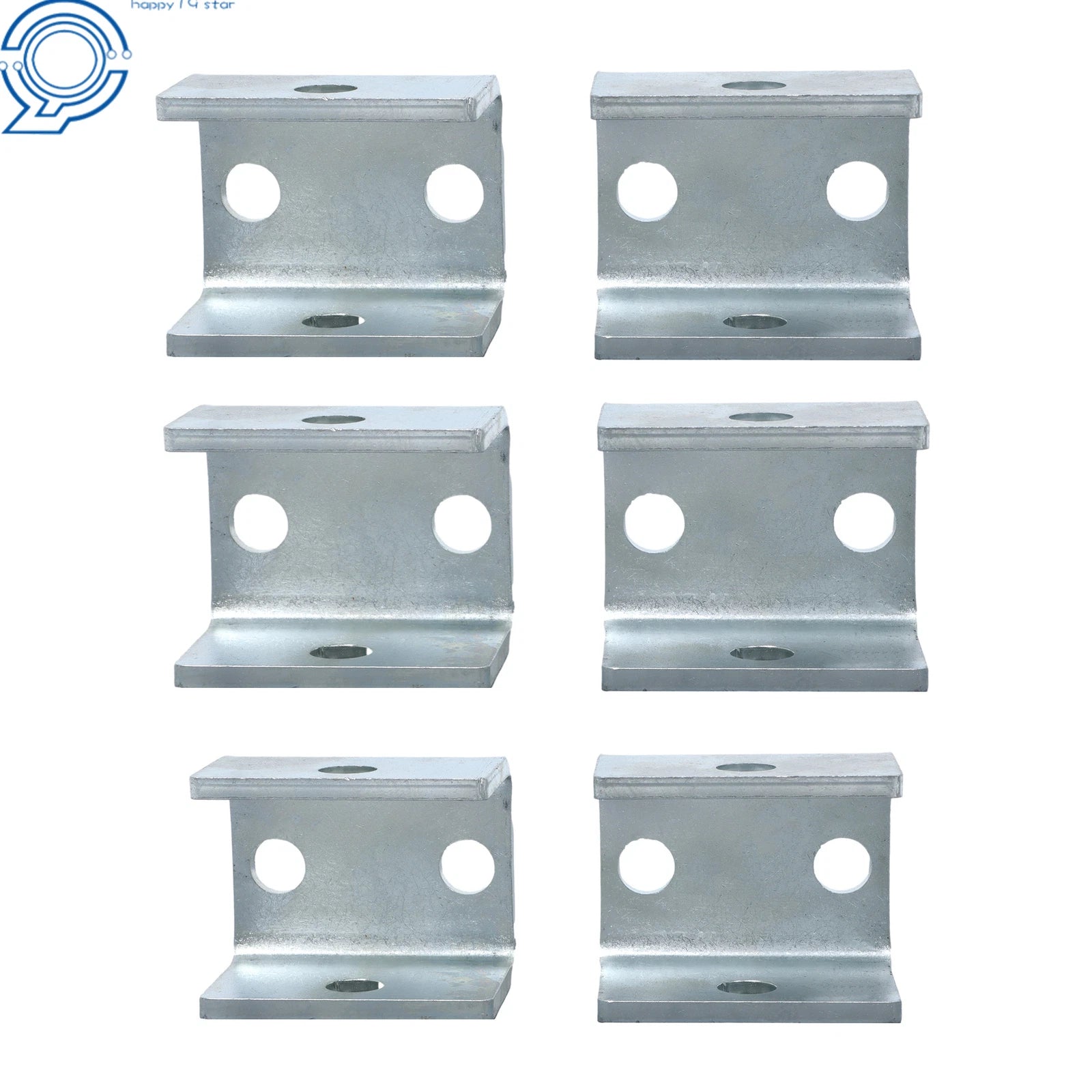 Set of 2 Double Eye Leaf Spring Hangers for Tandem Axle Trailer
