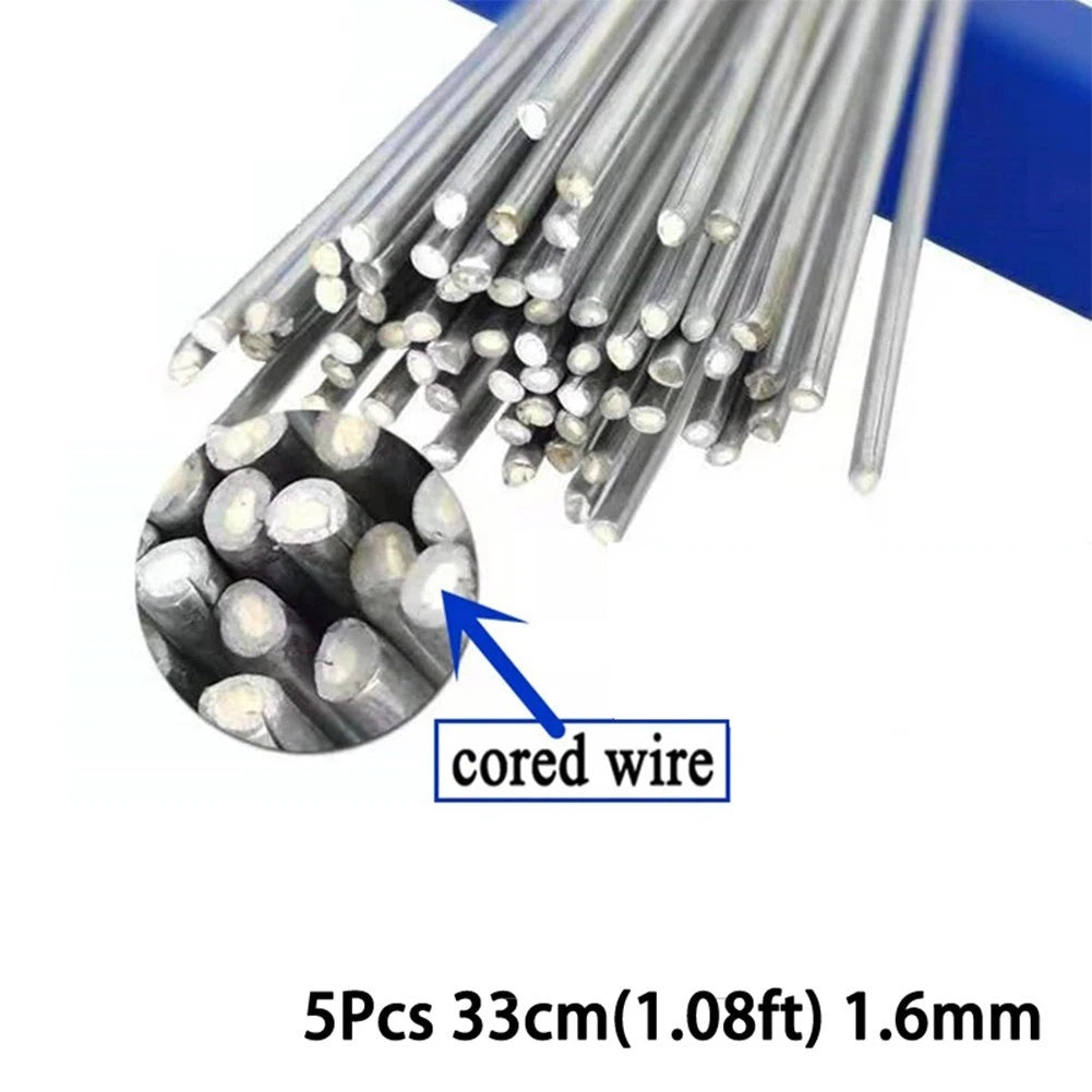 5Pcs Aluminum Welding Rods Flux Cored Wire 1.08/1.64ft for Automotive Repair