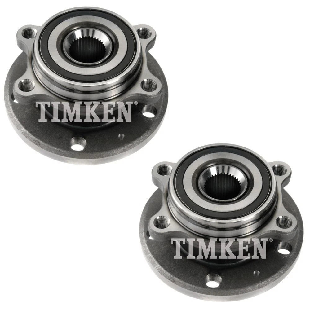 Set of 2 Front Wheel Bearing and Hub Assemblies for Audi A3 Quattro (2006–2013), VW CC (2009–2017)