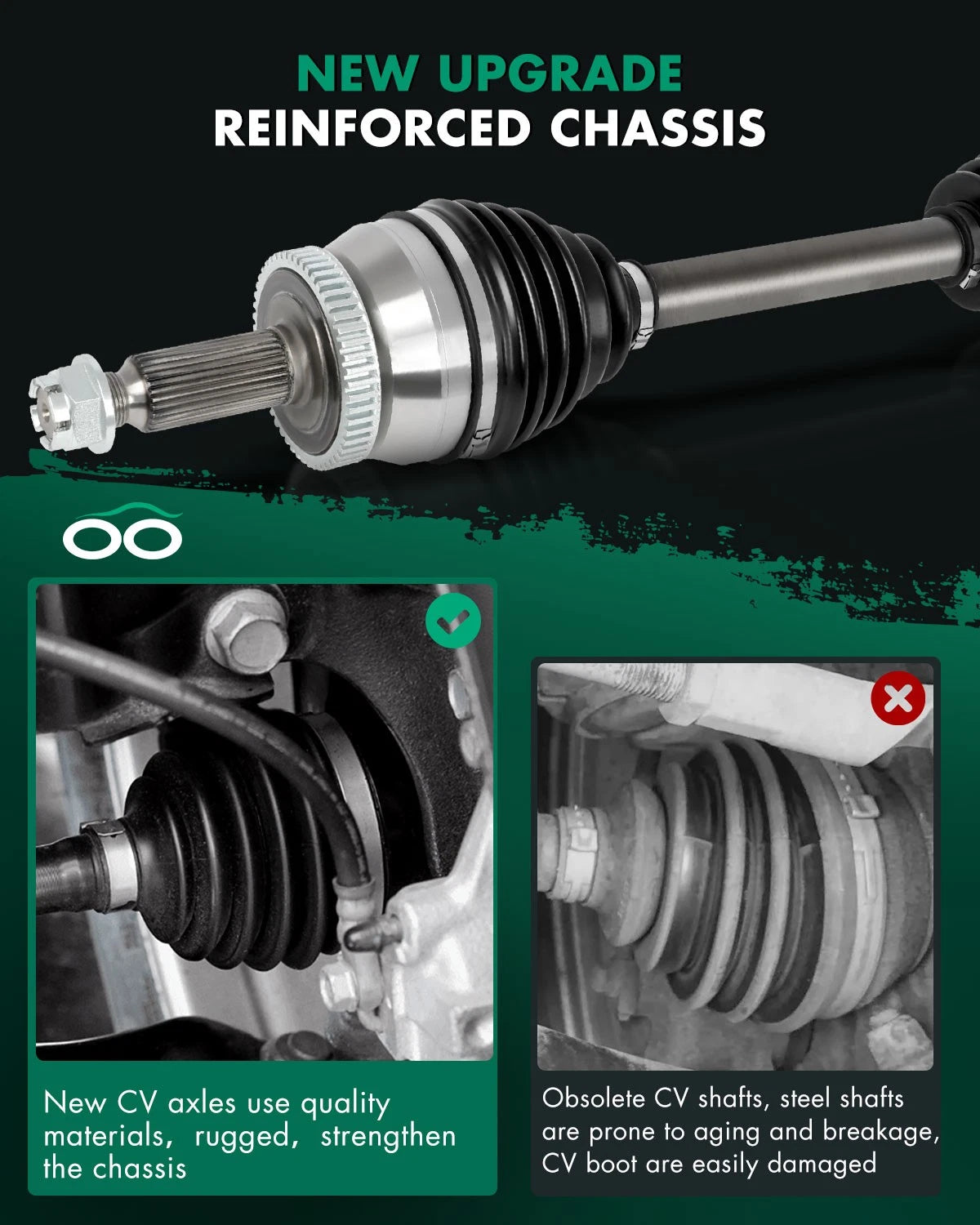 CV Axle Front Left Assembly for Hyundai Santa Fe (2007–2009) 2.7L Auto