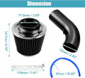 3" Cold Air Intake Filter Induction Kit for Universal Cars (76mm)