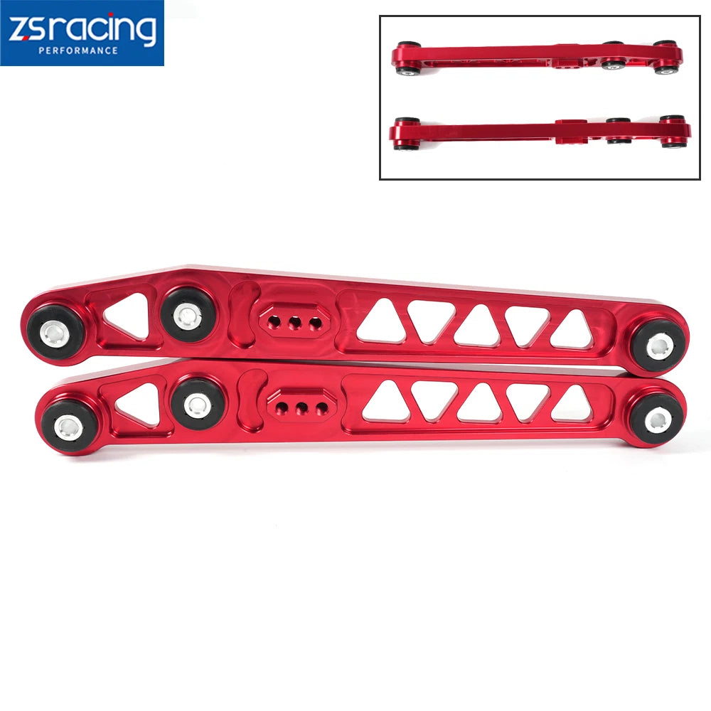 Pair of Red Rear Lower Control Arms for Honda Civic EK (1996–2000)