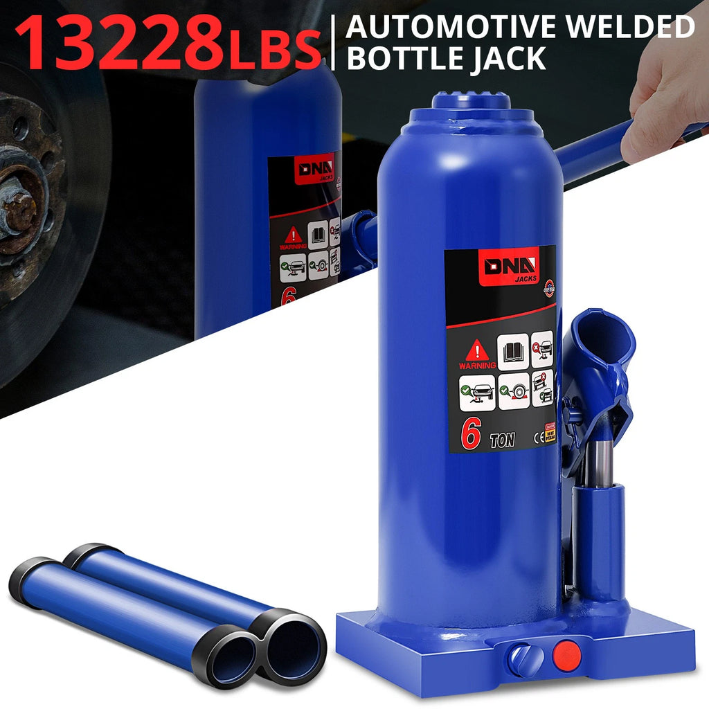 17" Hydraulic Bottle Jack for Automotive Repair (6 Tons)