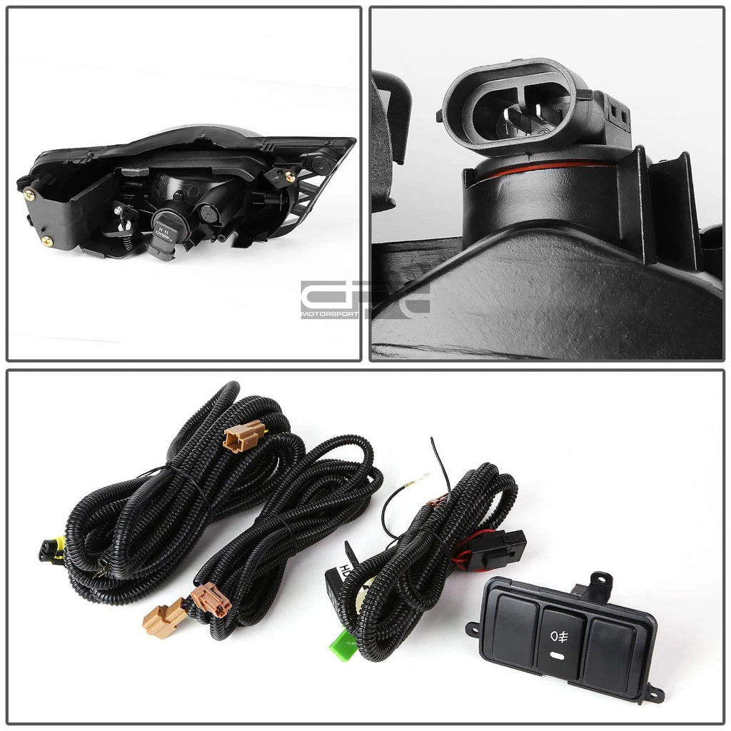 2X Smoked Lens Fog Light Lamps for Honda Civic 4-Door (2009–2011)