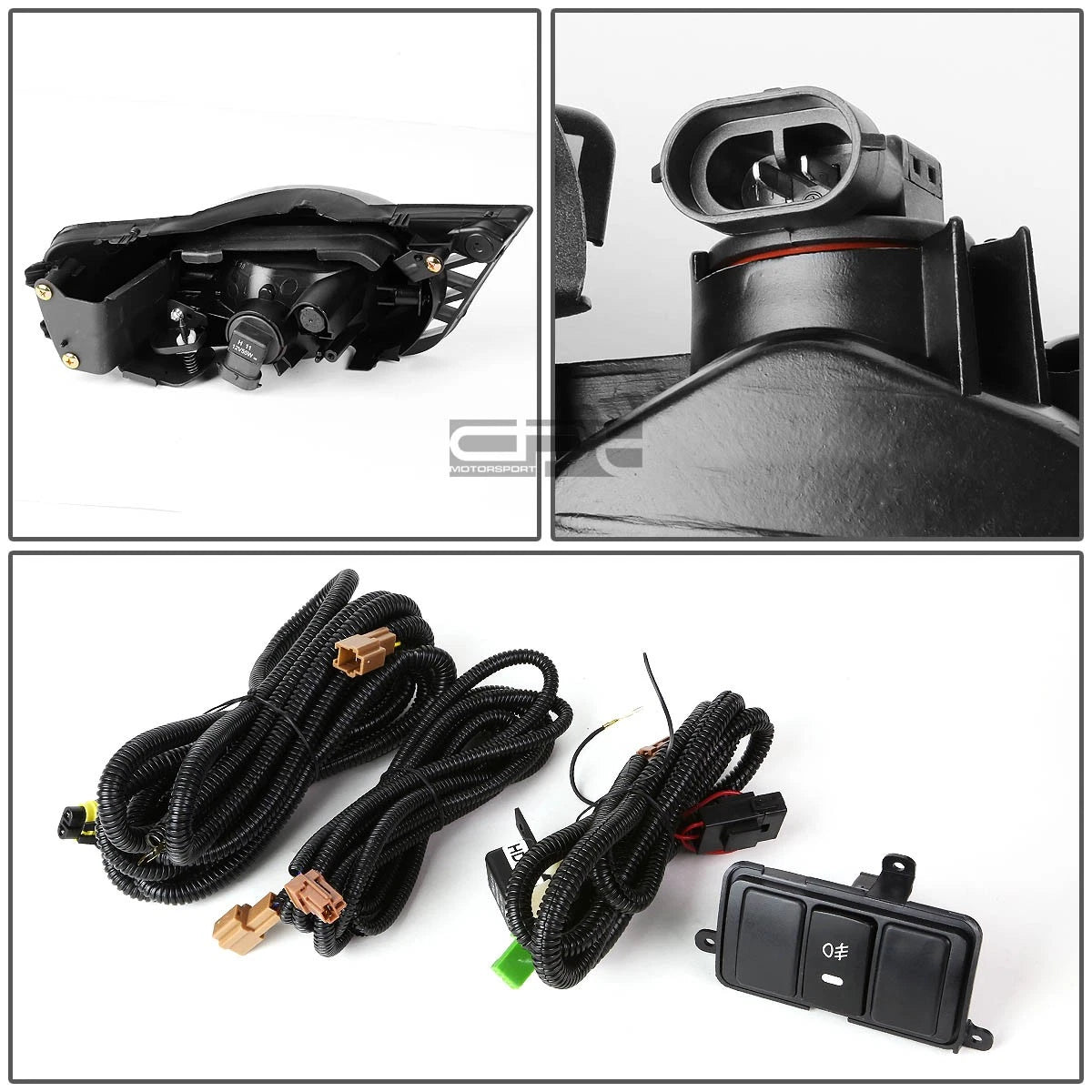 2X Smoked Lens Fog Light Lamps for Honda Civic 4-Door (2009–2011)