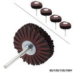 3" Cloth Flap Wheel Polishing Abrasive for Dremel Rotary Tool 80-180 Grit