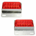 2-Pack Red 12-LED Trailer Side Marker Lights for Commercial Trucks (---)