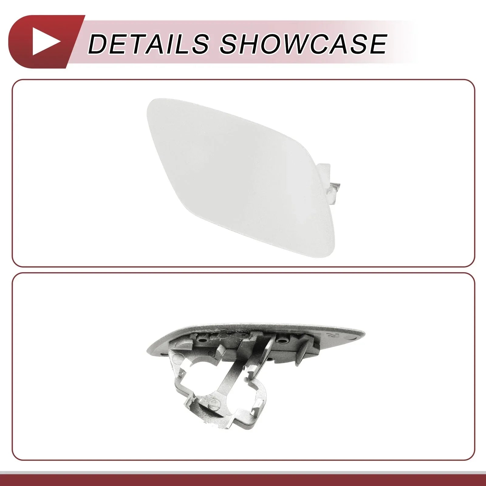 Bumper Headlight Washer Nozzle Cover Cap for BMW Z4 White (2009 - 2016)