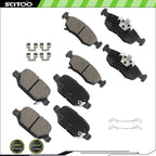 8PCS Brake Pads for Fiat 500 (2013–2017)