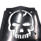 Skull Backrest Sissy Bar Plate for Universal Fit (Gloss Black)