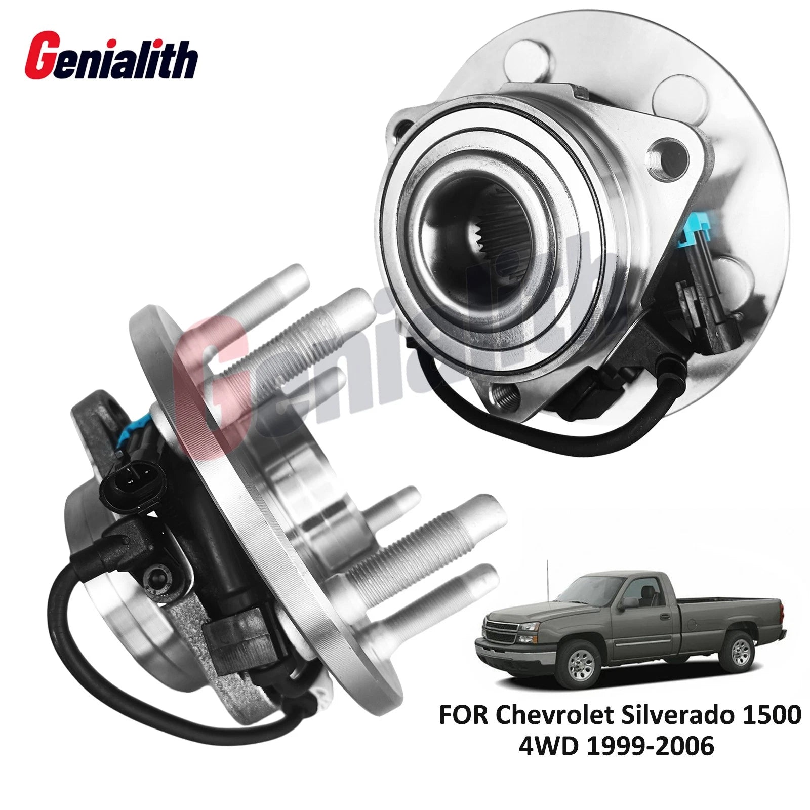 Set of 2 Front Wheel Bearing Hub Assembly 6 Lug 515036 for Chevrolet Silverado 1500