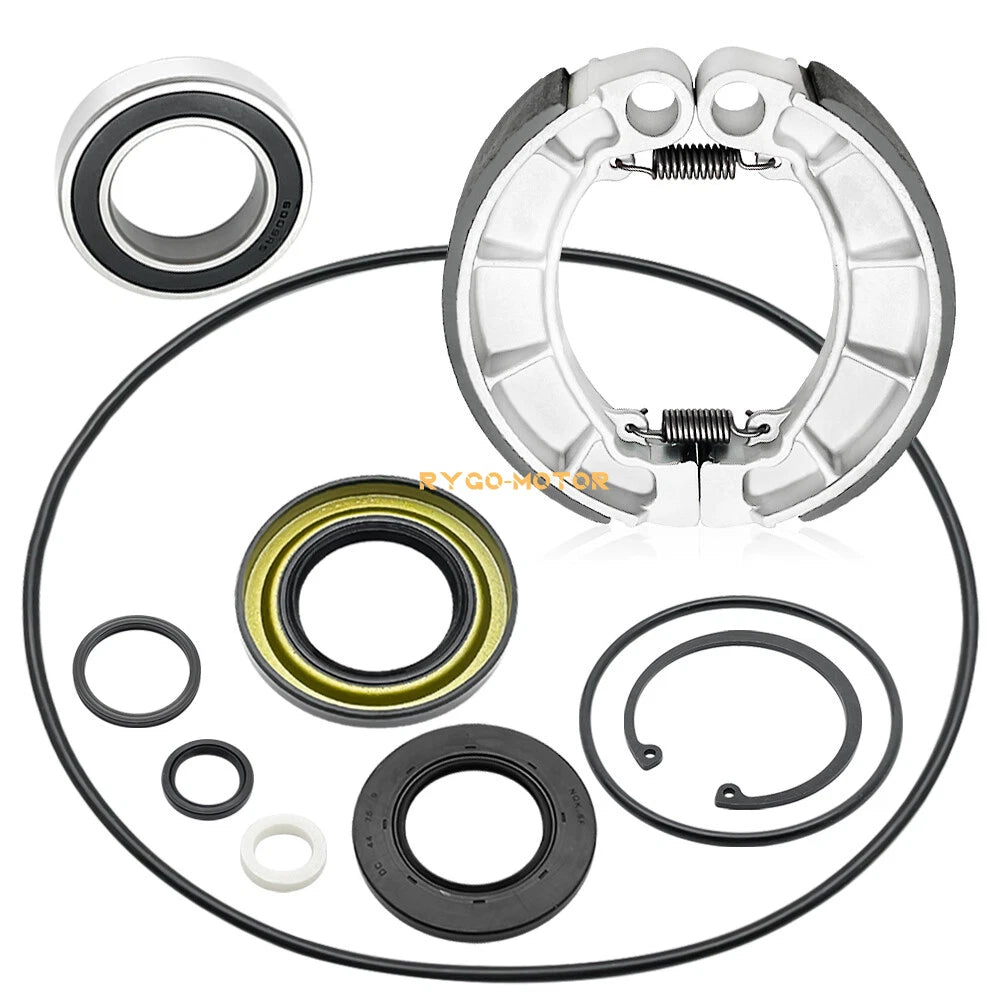 Rear Brake Drum Bearing Seals Kit & Shoes for Honda Rancher 420 (2007–2013)