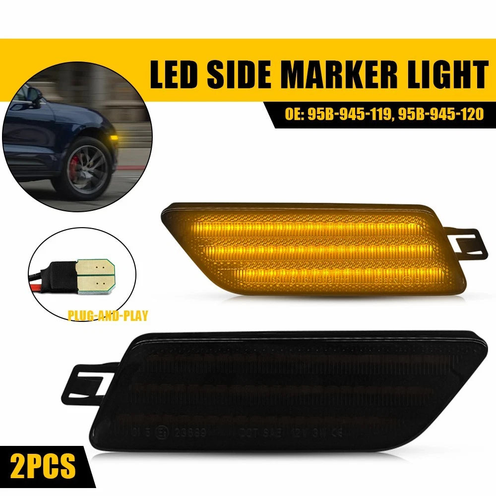 Front LED Marker Lamps for Porsche Macan (2014–2024) - Smoke Lens