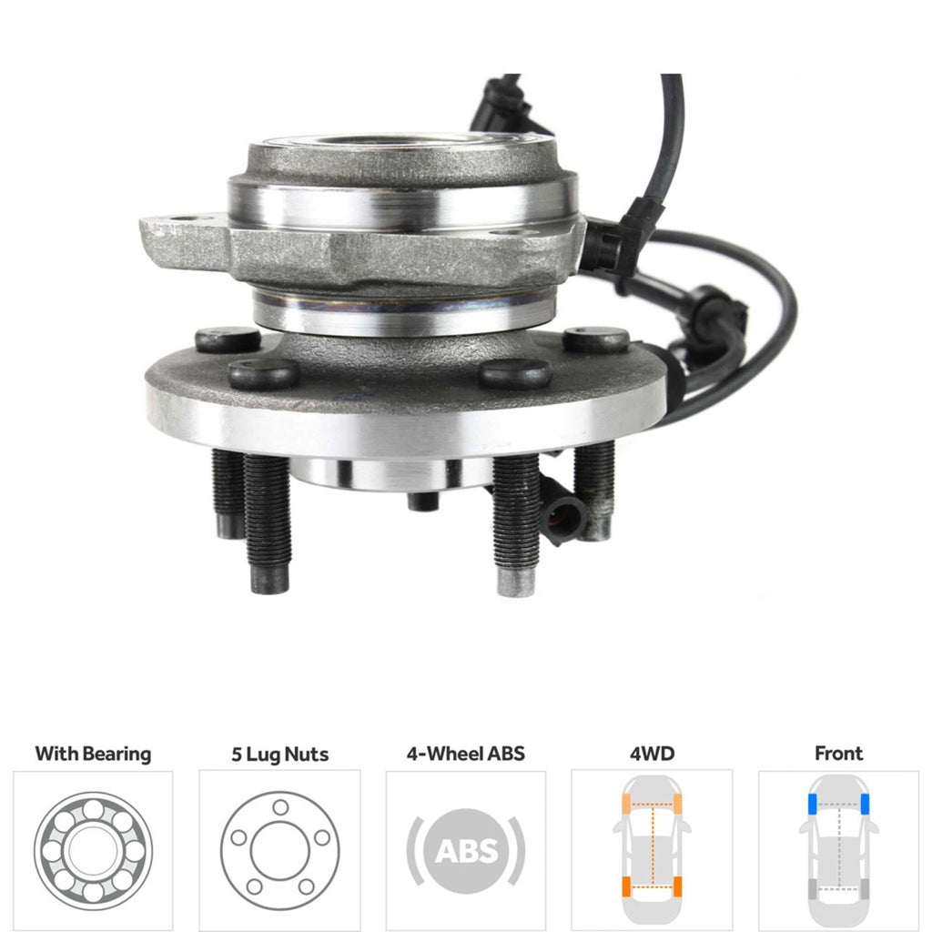 Wheel Hub Kit for Ford Ranger (2003–2009) Front Left Right with Bearing & Sensor 4WD
