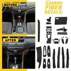 3D Carbon Fiber Interior Decal Trim for Honda Accord (2008–2012)